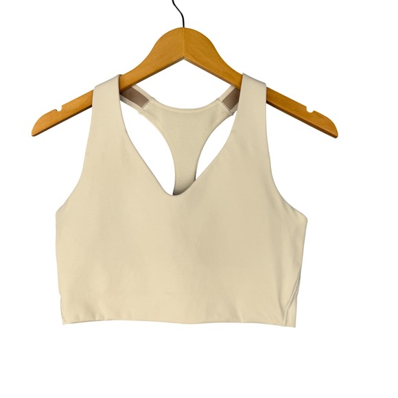 Spanx Core Sports Bra Size M White Racerback Lined Breathable Athletic Yoga - Picture 7 of 8